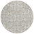 8' Beige And Brown Round Geometric Washable Indoor Outdoor Area Rug