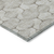 8' Beige And Brown Round Geometric Washable Indoor Outdoor Area Rug