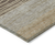 9' X 12' Taupe Brown And Beige Striped Washable Indoor Outdoor Area Rug