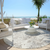 8' Ivory Beige And Taupe Round Floral Washable Indoor Outdoor Area Rug