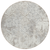 8' Ivory Beige And Taupe Round Floral Washable Indoor Outdoor Area Rug