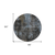 8' Graphite Charcoal And Silver Round Abstract Washable Indoor Outdoor Area Rug