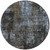 8' Graphite Charcoal And Silver Round Abstract Washable Indoor Outdoor Area Rug
