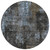 8' Graphite Charcoal And Silver Round Abstract Washable Indoor Outdoor Area Rug