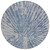 8' Blue Gray And Silver Round Abstract Washable Indoor Outdoor Area Rug - 608219137168