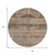 8' Brown And Taupe Round Medallion Washable Indoor Outdoor Area Rug