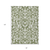 8' X 10' Fern Green And Ivory Floral Washable Indoor Outdoor Area Rug