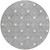 8' Gray And Ivory Round Geometric Washable Indoor Outdoor Area Rug Transitional Style - Gray, Ivory Color