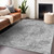 10' X 14' Silver Floral Medallion Washable Indoor Outdoor Area Rug