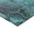 9' X 12' Teal Blue And Ivory Floral Washable Indoor Outdoor Area Rug - Teal Blue, Ivory