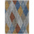 8' X 10' Gray Gold And Blue Argyle Washable Indoor Outdoor Area Rug