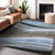 10' X 14' Brown Blue And Gray Abstract Washable Indoor Outdoor Area Rug