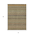 10' X 14' Khaki Striped Washable Non Skid Indoor Outdoor Area Rug