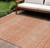 8' X 10' Salmon Gold And Ivory Tribal Washable Indoor Outdoor Area Rug