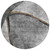 8' Gray Chocolate And Silver Round Abstract Washable Indoor Outdoor Area Rug