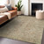 9' X 12' Beige Brown And Green Oriental Washable Indoor Outdoor Area Rug - Beige, Brown, Green