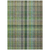 10' X 14' Green Plaid Washable Non Skid Indoor Outdoor Area Rug