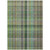 10' X 14' Green Plaid Washable Non Skid Indoor Outdoor Area Rug