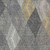 9' X 12' Pewter Gray And Gold Argyle Washable Indoor Outdoor Area Rug