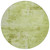 8' Lime Green And Ivory Round Abstract Washable Indoor Outdoor Area Rug