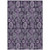 8' X 10' Eggplant Purple And Lavender Damask Washable Indoor Outdoor Area Rug