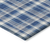 8' Round Navy and Ivory Round Plaid Washable Non Skid Indoor Outdoor Area Rug