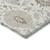 10' X 14' Ivory Brown And Gray Damask Washable Indoor Outdoor Area Rug