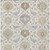 10' X 14' Ivory Brown And Gray Damask Washable Indoor Outdoor Area Rug