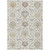 10' X 14' Ivory Brown And Gray Damask Washable Indoor Outdoor Area Rug