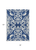 8' X 10' Navy Blue And Ivory Damask Washable Indoor Outdoor Area Rug
