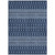 8' X 10' Navy Blue And Denim Blue Tribal Washable Indoor Outdoor Area Rug