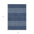 8' X 10' Navy Blue And Denim Blue Tribal Washable Indoor Outdoor Area Rug