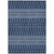 8' X 10' Navy Blue And Denim Blue Tribal Washable Indoor Outdoor Area Rug