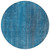 8' Round Blue Round Striped Washable Non Skid Indoor Outdoor Area Rug Transitional Style - Blue Color
