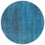 8' Round Blue Round Striped Washable Non Skid Indoor Outdoor Area Rug Transitional Style - Blue Color