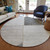 8' Taupe Beige And Gray Round Abstract Washable Indoor Outdoor Area Rug - 608219055479