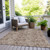 10' X 14' Brown And Taupe Floral Washable Indoor Outdoor Area Rug - Brown, Taupe