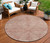 8' Pink And Brown Round Moroccan Washable Indoor Outdoor Area Rug