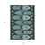 8' X 10' Teal Blue Aqua And Charcoal Southwestern Washable Indoor Outdoor Area Rug