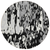 8' Black And Ivory Round Abstract Washable Indoor Outdoor Area Rug