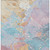 10' X 14' Teal Blue Gold And Pink Abstract Washable Indoor Outdoor Area Rug