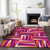 10' X 14' Red Purple And Copper Geometric Washable Indoor Outdoor Area Rug