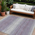 9' X 12' Lavender And Ivory Abstract Washable Indoor Outdoor Area Rug - Lavender, Ivory