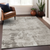 8' X 10' Beige And Gray Abstract Washable Indoor Outdoor Area Rug
