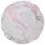 8' Round Gray and Pink Round Abstract Washable Non Skid Indoor Outdoor Area Rug