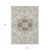 9' X 12' Ivory And Brown Oriental Washable Indoor Outdoor Area Rug