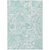 9' X 12' Turquoise And Ivory Paisley Washable Indoor Outdoor Area Rug