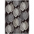 8' X 10' Black Silver And Charcoal Floral Washable Indoor Outdoor Area Rug