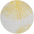 8' Gold And Ivory Round Abstract Washable Indoor Outdoor Area Rug
