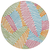 8' Blue Green And Pink Round Floral Washable Indoor Outdoor Area Rug